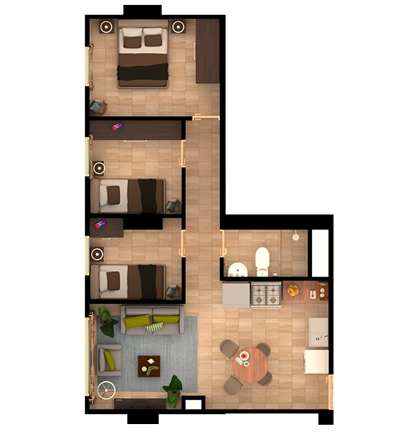 Planta apartamento tipo B