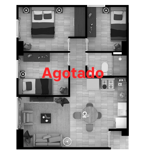 Planta apartamento tipo A: agotado